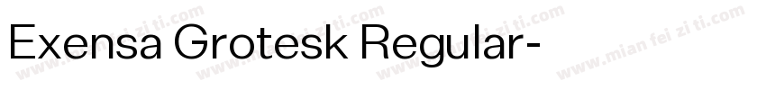 Exensa Grotesk Regular字体转换